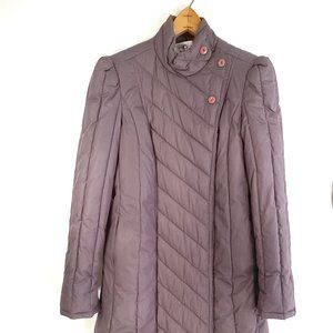 Vintage Count Romi Coat Women's 12 Purple Front Zip Duck Down Retro